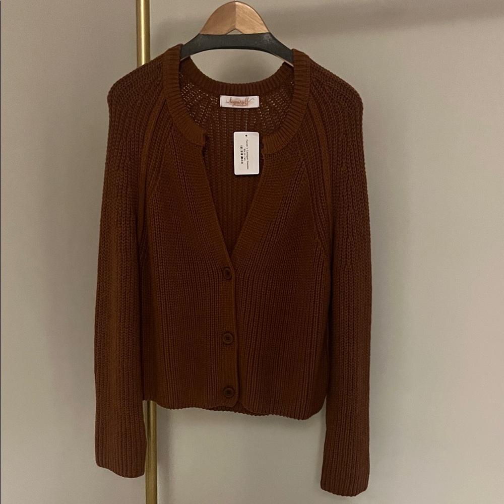 Women's Brown Cardigan Sweater